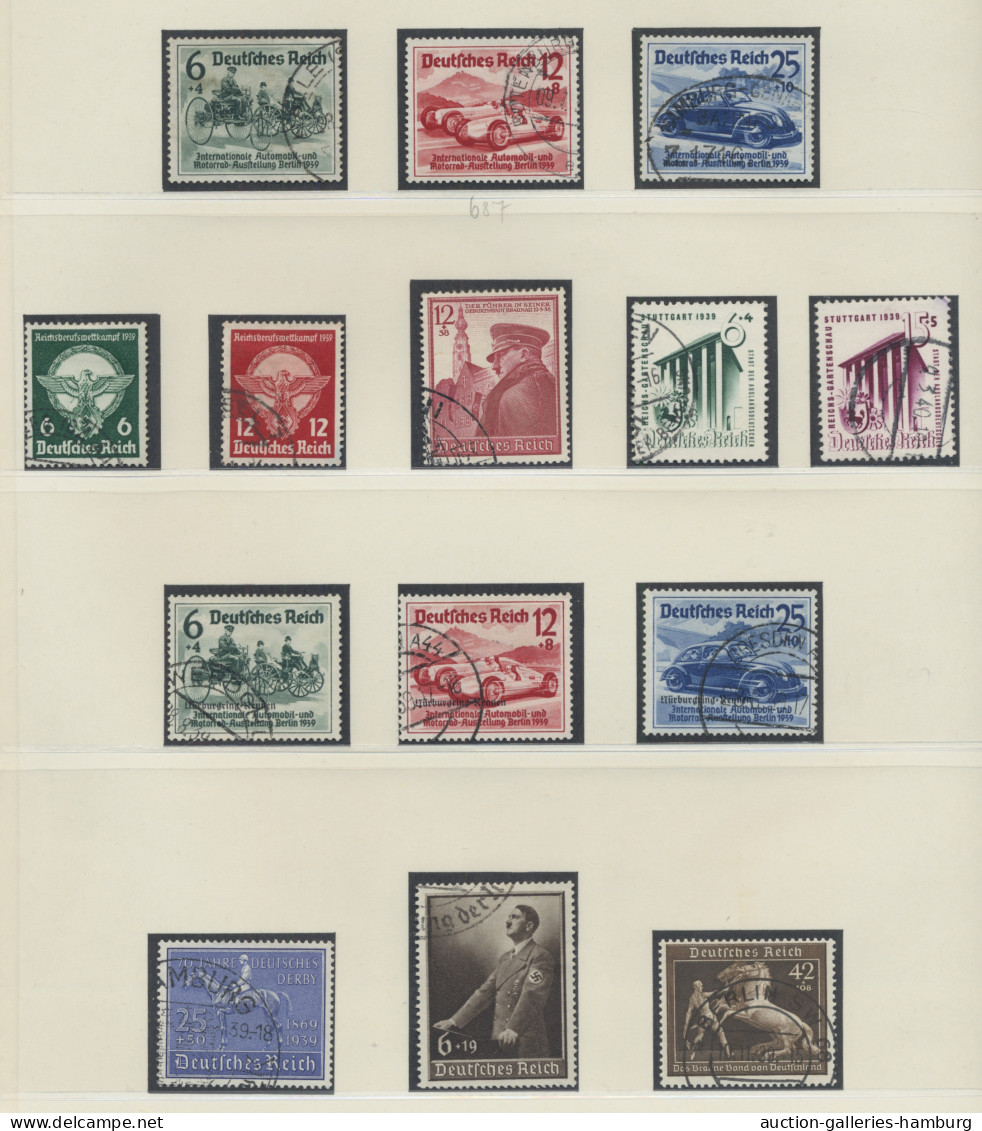 Deutsches Reich - 3. Reich: 1933-1945, überwiegend Gestempelte Sammlung In Einem - Used Stamps