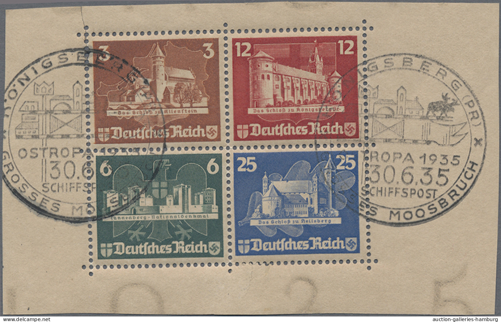Deutsches Reich - 3. Reich: 1935, OSTROPA-BLOCK Ungebraucht Mit Originalgummi (a - Used Stamps