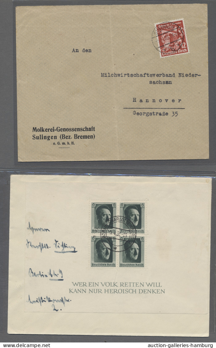 Deutsches Reich - 3. Reich: 1935-1945, ERSTTAGSBRIEFE, insgesamt 128 Belege, ein