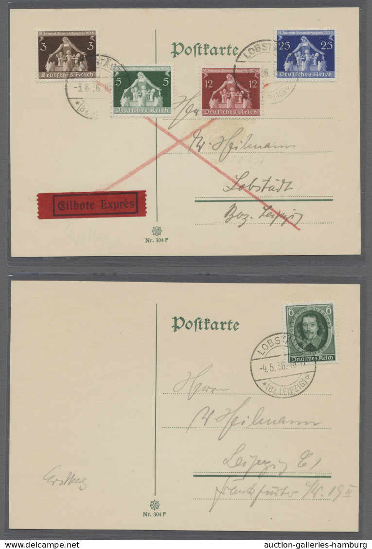 Deutsches Reich - 3. Reich: 1935-1945, ERSTTAGSBRIEFE, insgesamt 128 Belege, ein