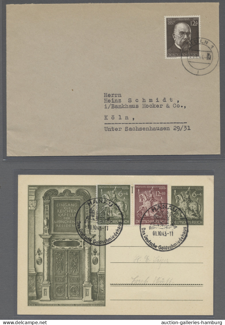 Deutsches Reich - 3. Reich: 1935-1945, ERSTTAGSBRIEFE, insgesamt 128 Belege, ein