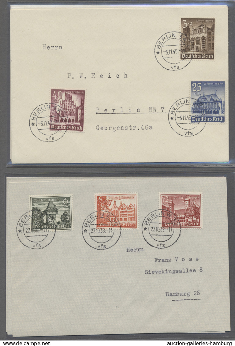 Deutsches Reich - 3. Reich: 1935-1945, ERSTTAGSBRIEFE, insgesamt 128 Belege, ein