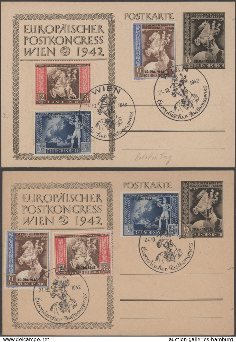 Deutsches Reich - 3. Reich: 1942, Europäischer Postkongress Wien, Spezial-Sammlu - Lettres & Documents