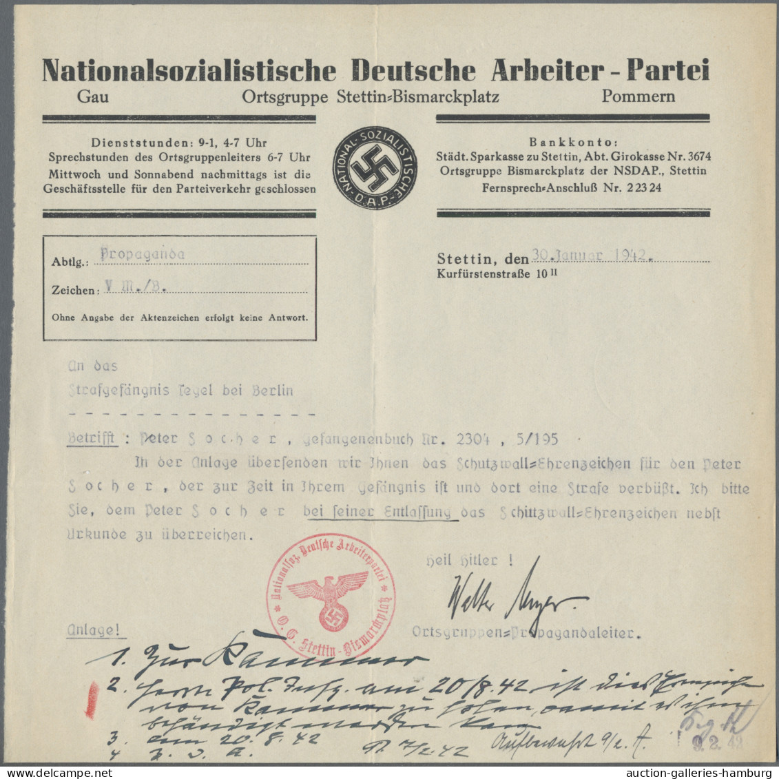 Deutsches Reich - 3. Reich: 1937-1944, Partie Von 22 Gerichtlichen Schriftstücke - Autres & Non Classés