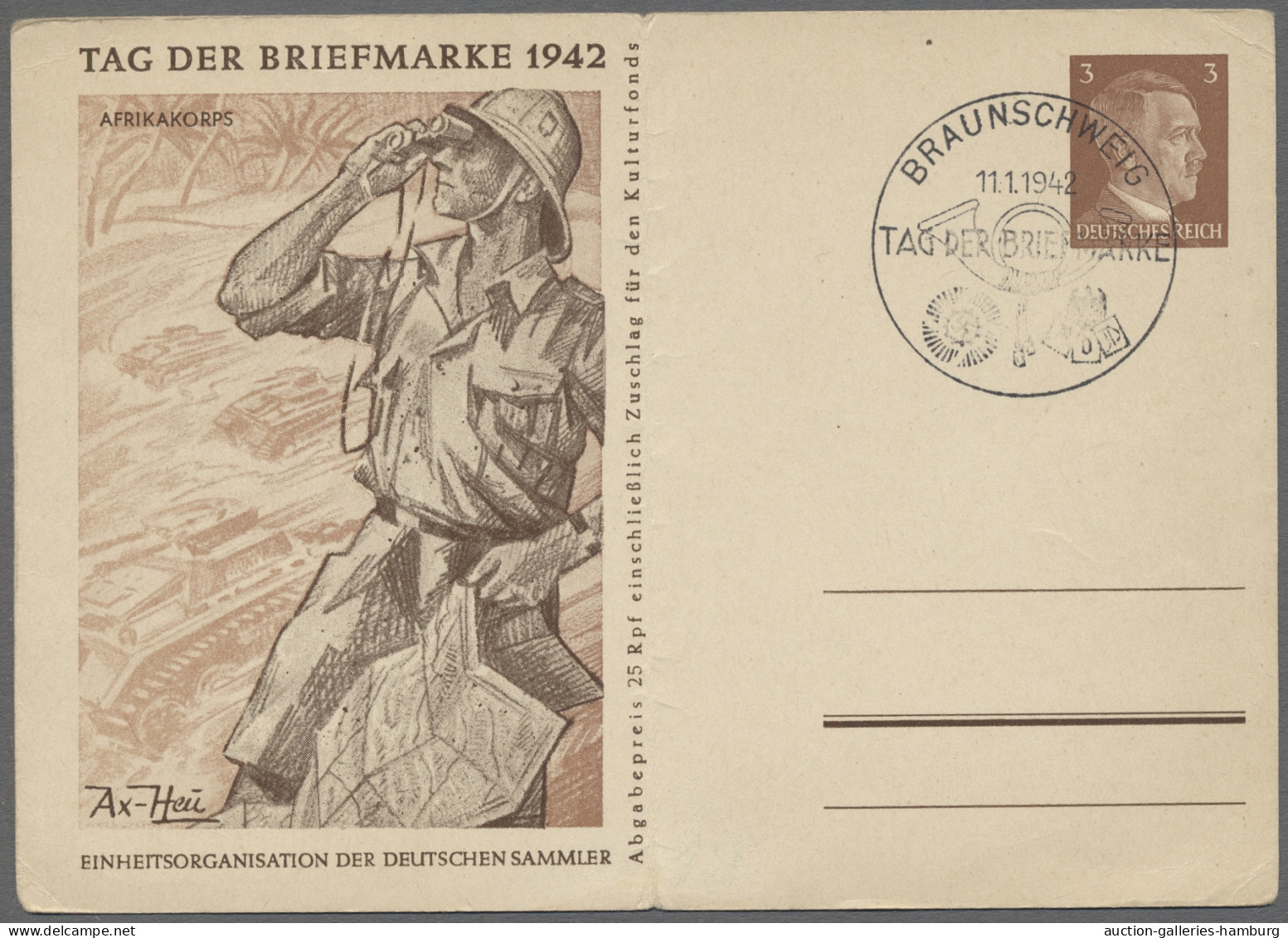 Deutsches Reich - 3. Reich: 1942, Tag Der Briefmarke, 147 Belege Und Einige Brie - Covers & Documents