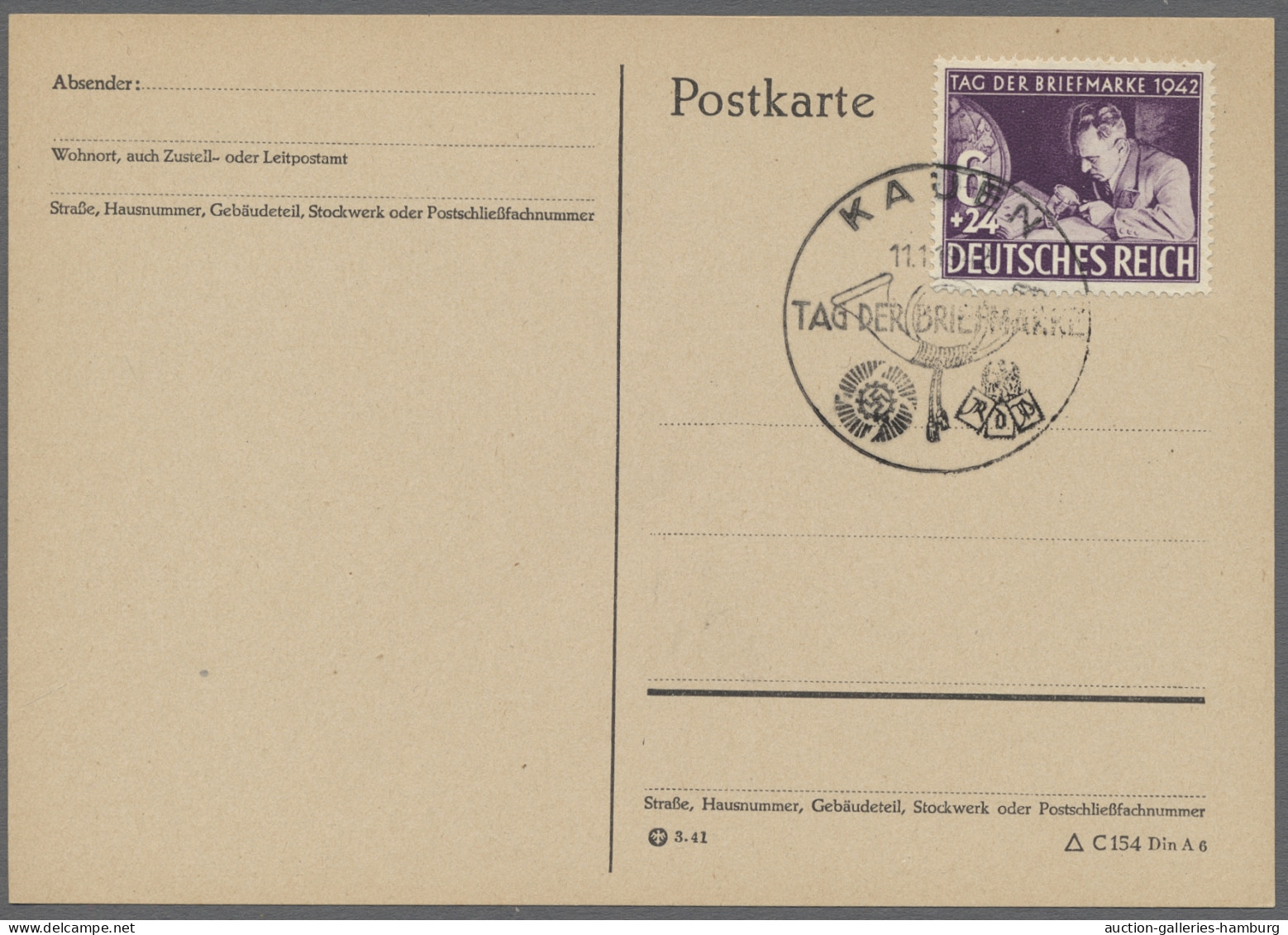 Deutsches Reich - 3. Reich: 1942, Tag Der Briefmarke, 147 Belege Und Einige Brie - Cartas & Documentos