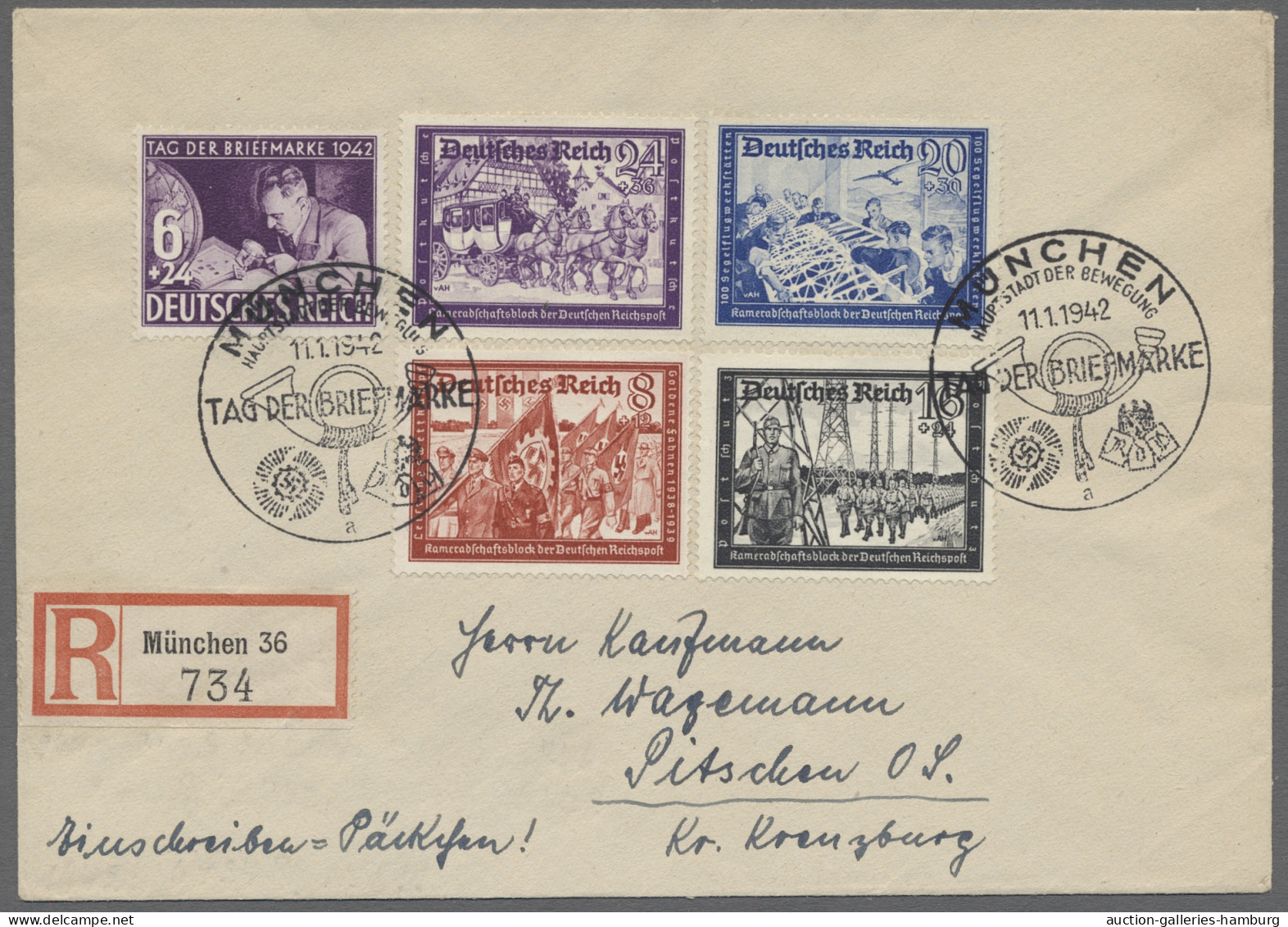 Deutsches Reich - 3. Reich: 1942, Tag der Briefmarke, 147 Belege und einige Brie