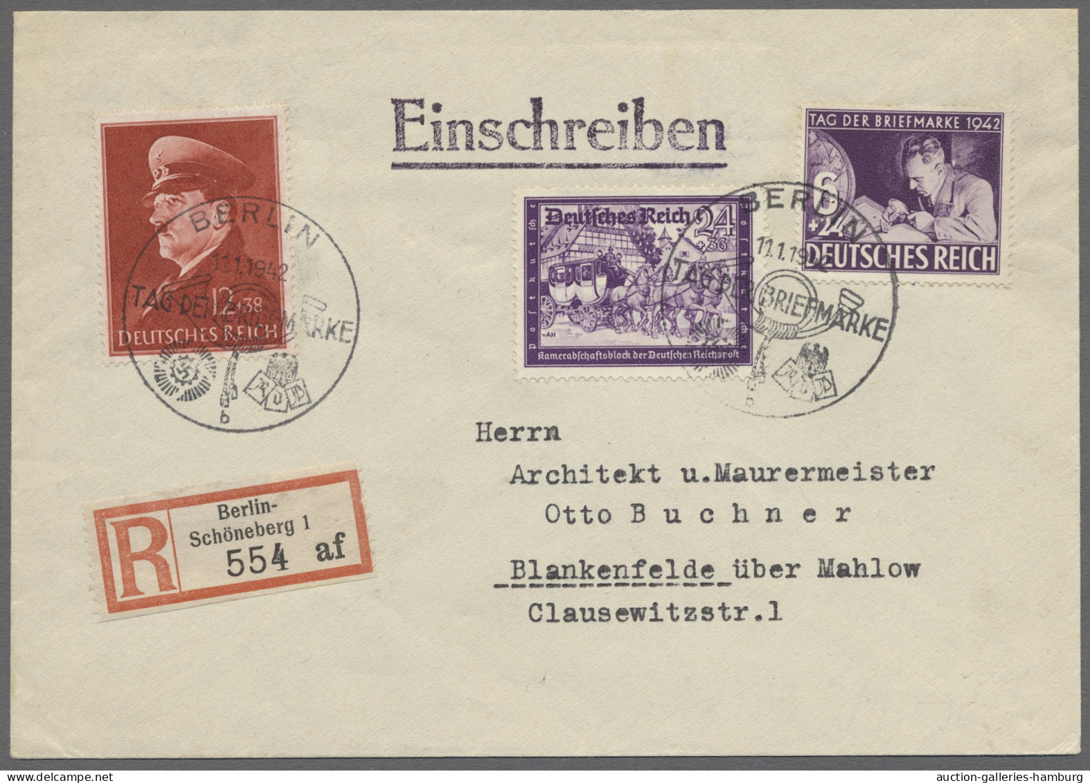 Deutsches Reich - 3. Reich: 1942, Tag Der Briefmarke, Sammlung Von 96 Belegen Au - Cartas & Documentos