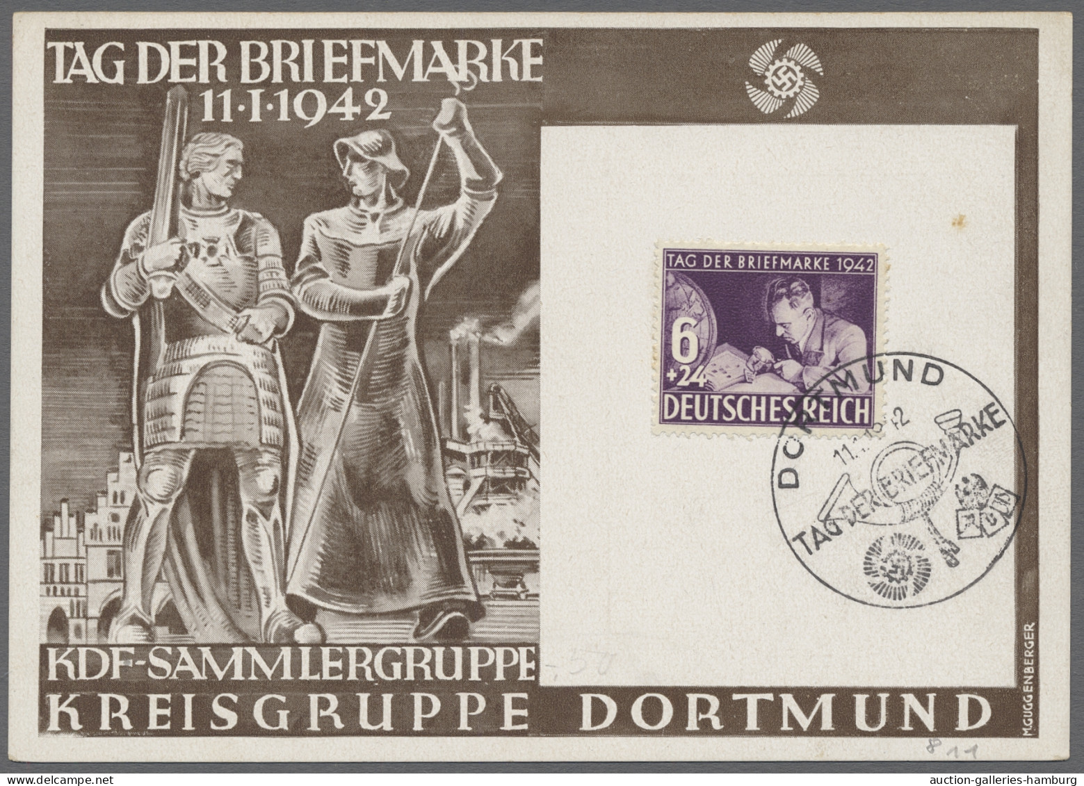 Deutsches Reich - 3. Reich: 1942, Tag der Briefmarke, Sammlung von 96 Belegen au