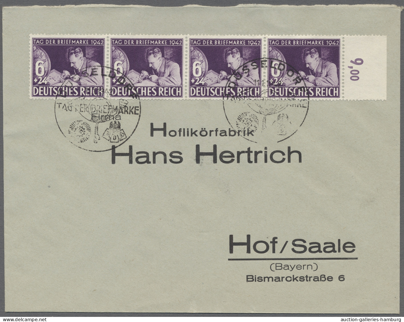 Deutsches Reich - 3. Reich: 1942, Tag der Briefmarke, Sammlung von 96 Belegen au