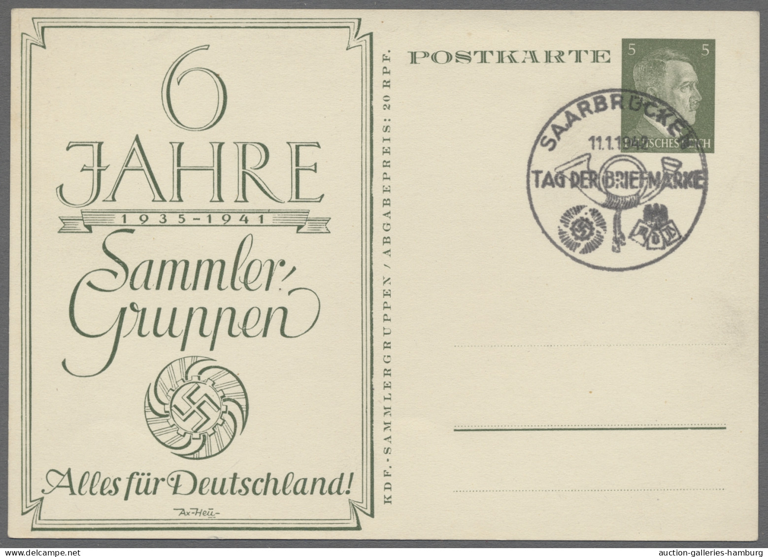 Deutsches Reich - 3. Reich: 1942, Tag der Briefmarke, Sammlung von 96 Belegen au