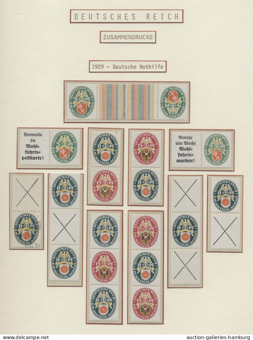 Deutsches Reich - Zusammendrucke: 1916-1941, postfrische und ungebrauchte Sammlu
