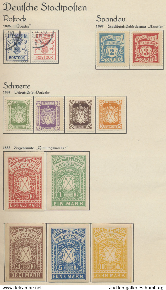 Deutsches Reich - Privatpost (Stadtpost): 1886-1900, Sprechendes BEHRENS-ALBUM "