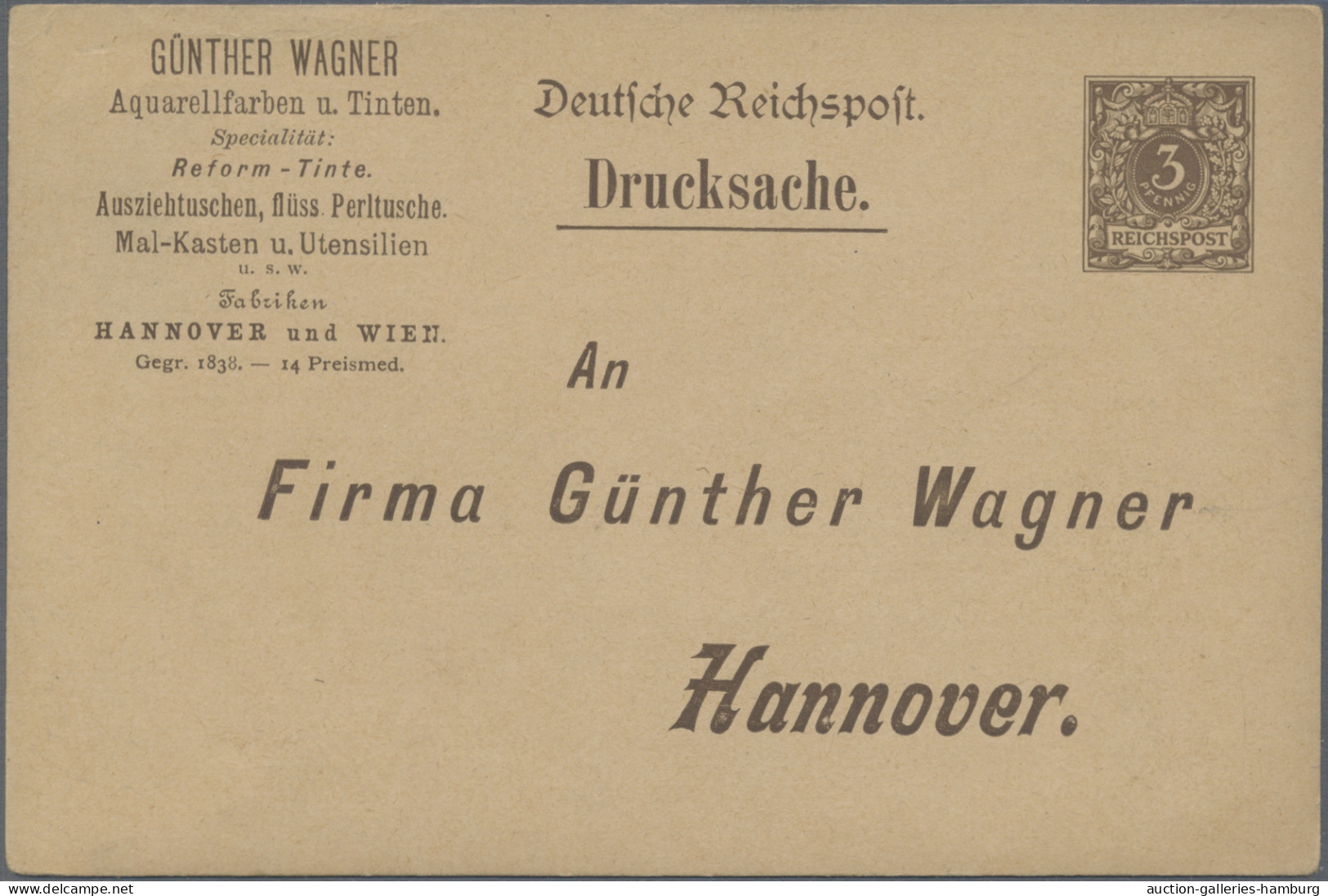 Deutsches Reich - Privatganzsachen: 1886/1900, Partie Von Sechs Privatganzsachen - Other & Unclassified