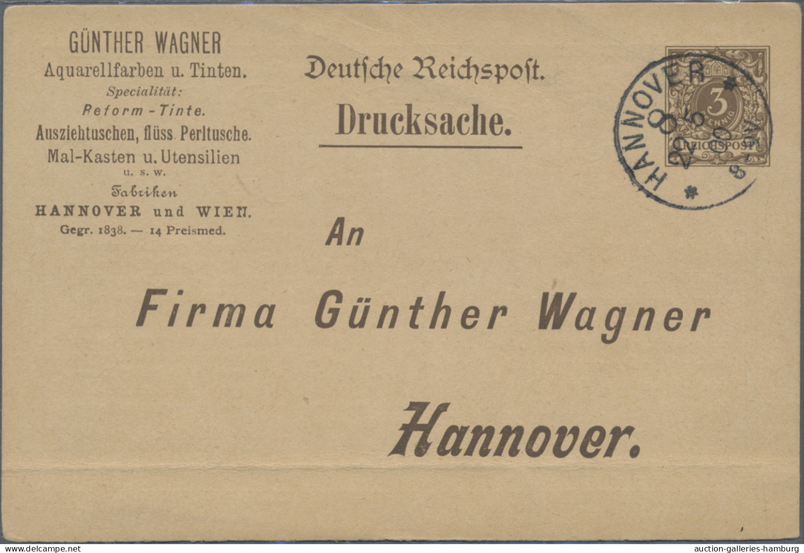 Deutsches Reich - Privatganzsachen: 1886/1900, Partie Von Sechs Privatganzsachen - Otros & Sin Clasificación