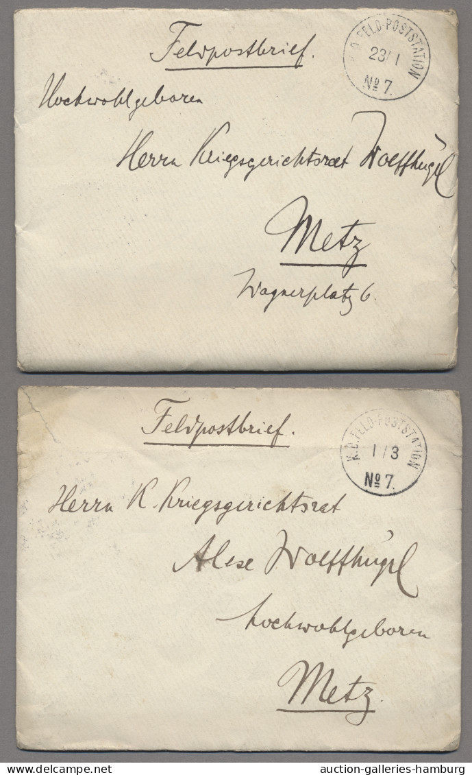 Deutsche Post in China - Stempel: BOXERAUFSTAND; 1900-1901, Partie von 19 Feldpo
