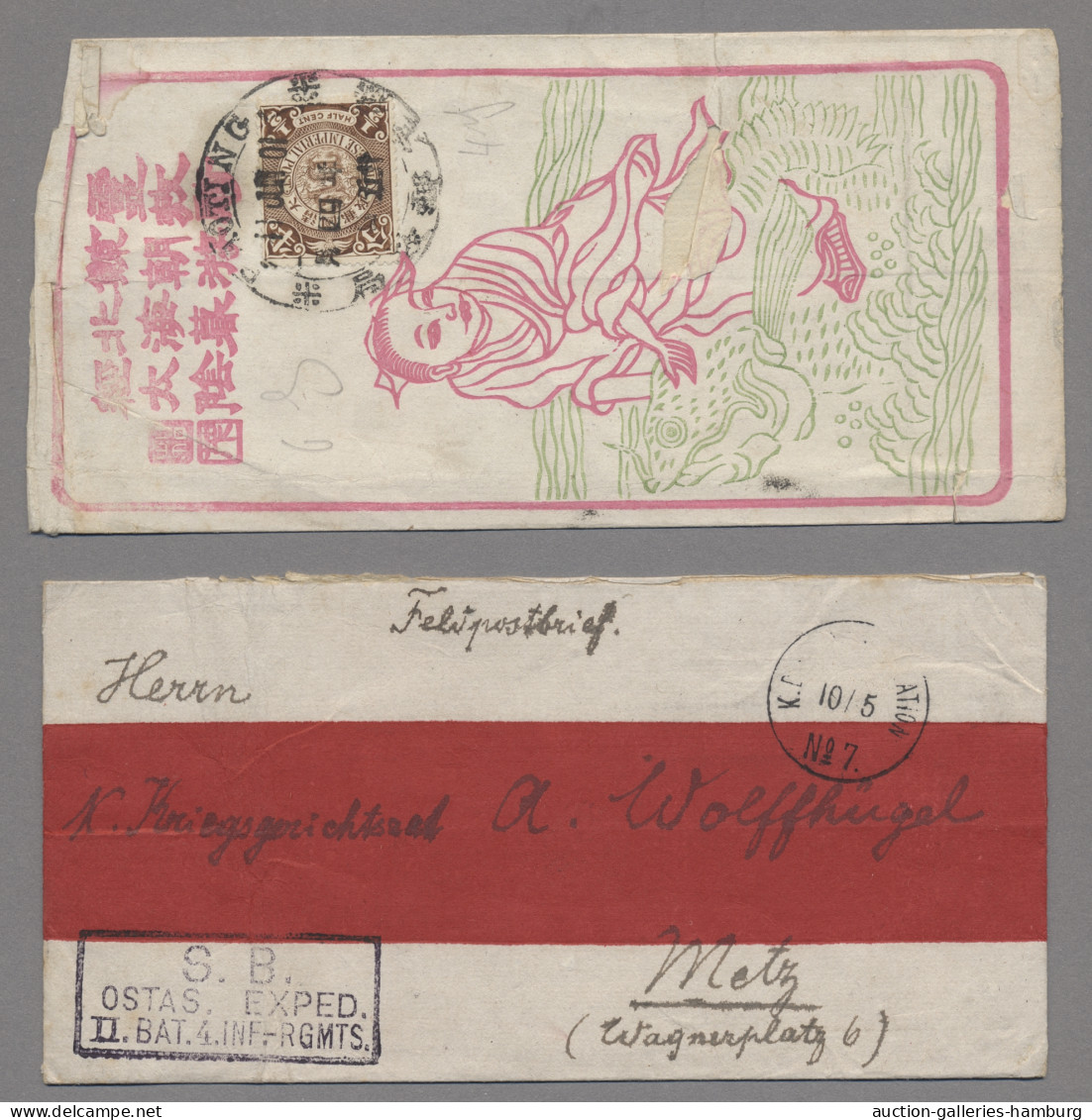 Deutsche Post in China - Stempel: BOXERAUFSTAND; 1900-1901, Partie von 19 Feldpo