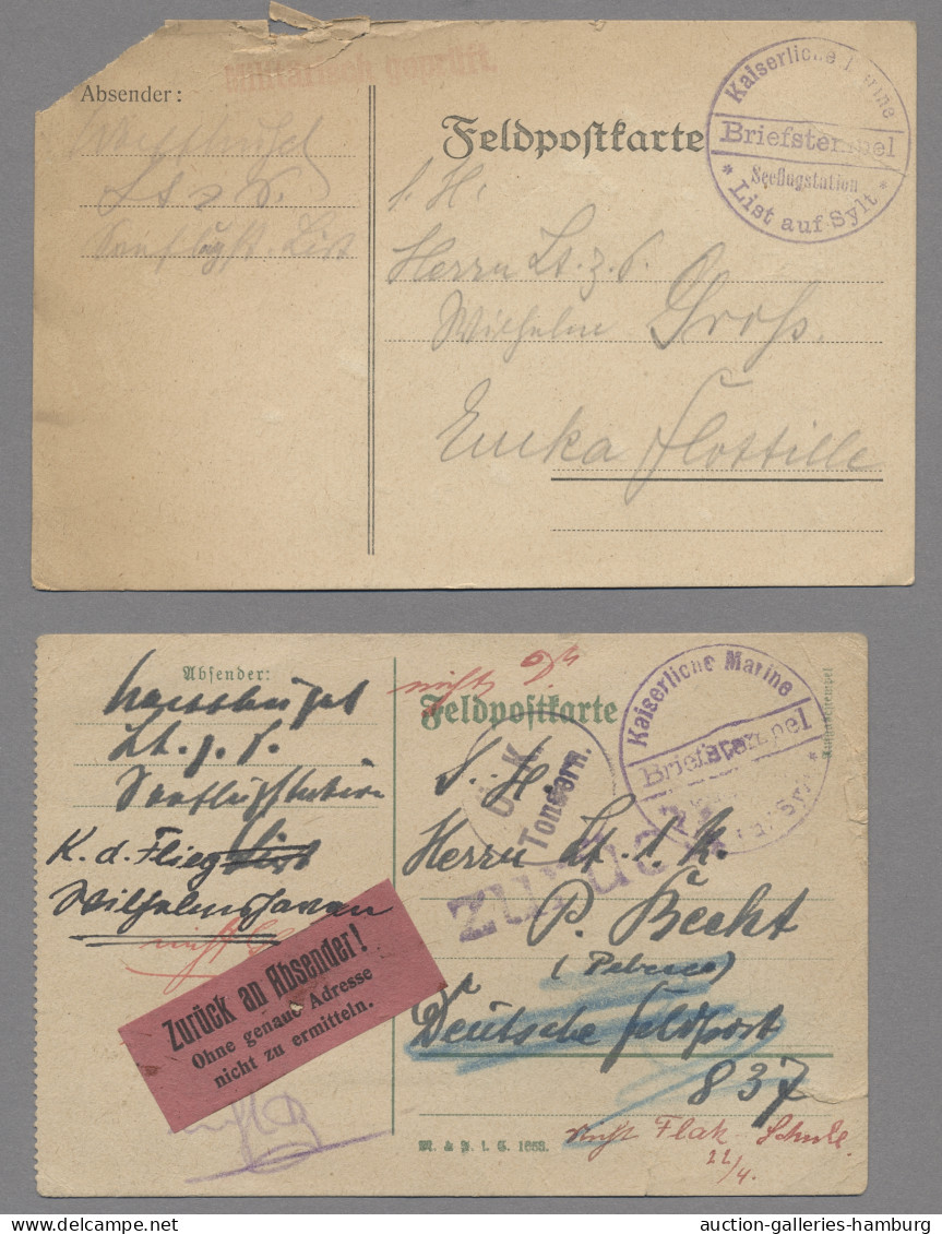 Feldpost 1. Weltkrieg: 1914-1918 (ca.), Partie Mit U.a. Etwa 100 Alten Fotos Mit - Otros