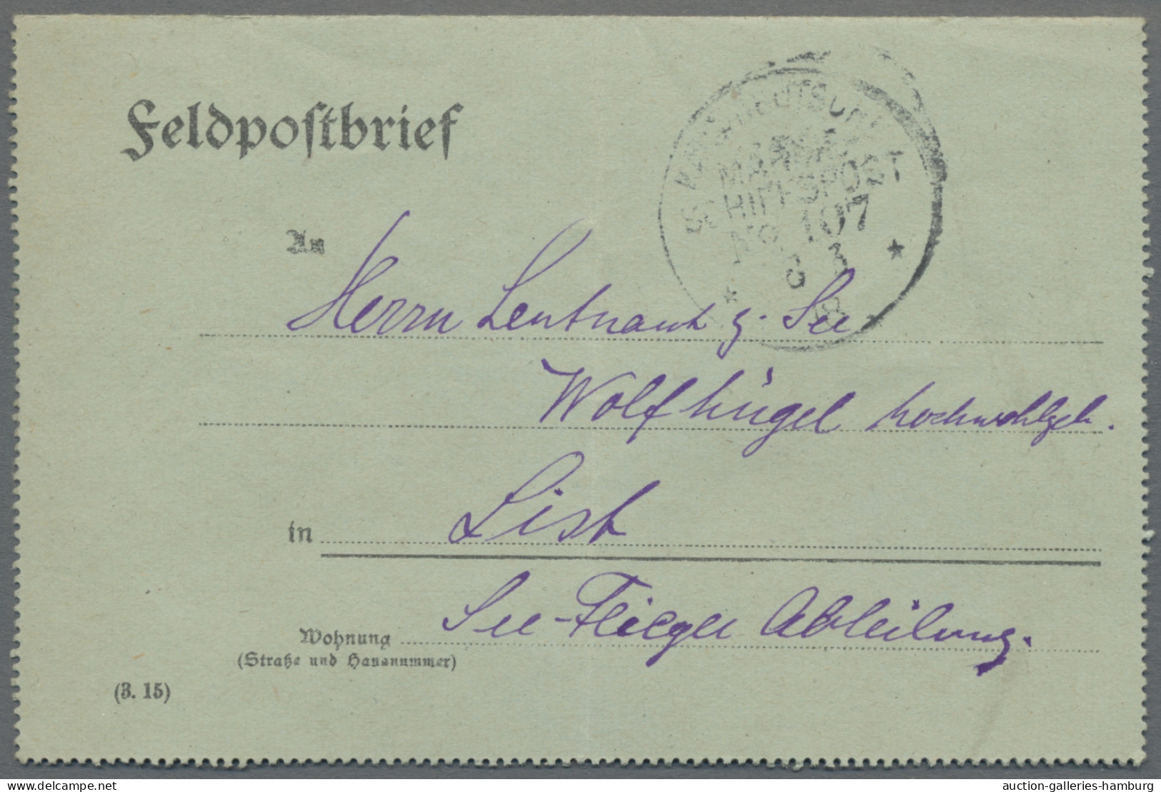 Feldpost 1. Weltkrieg: 1914-1918, Partie von etwa 450 Feldpostbelegen aus der Ko