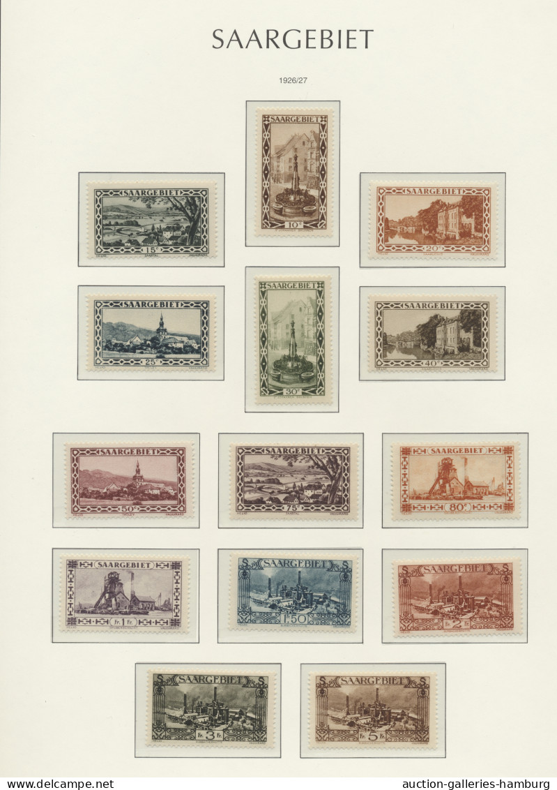 Deutsche Abstimmungsgebiete: Saargebiet: 1920/1934, Sehr Gute Postfrische Teilsa - Unused Stamps