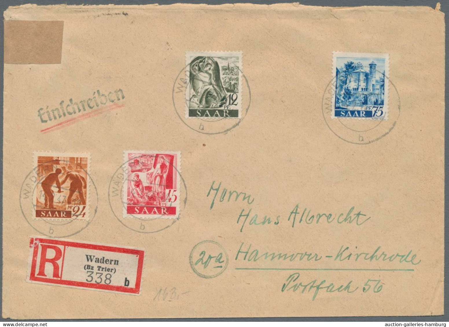 Saarland Und OPD Saarbrücken: 1945-1959, STEMPEL A-Z, Vermutlich Einer Der Ausfü - Other & Unclassified