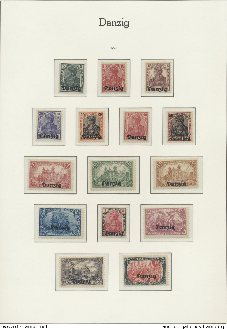 Danzig: 1920/1939, Sehr Saubere Postfrische Sammlung Mit Dienst, Porto U. Port G - Other & Unclassified
