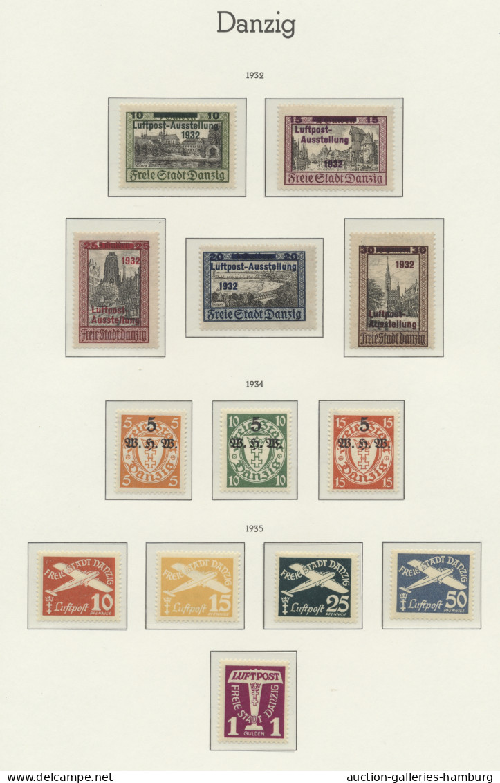 Danzig: 1920/1939, sehr saubere postfrische Sammlung mit Dienst, Porto u. Port G
