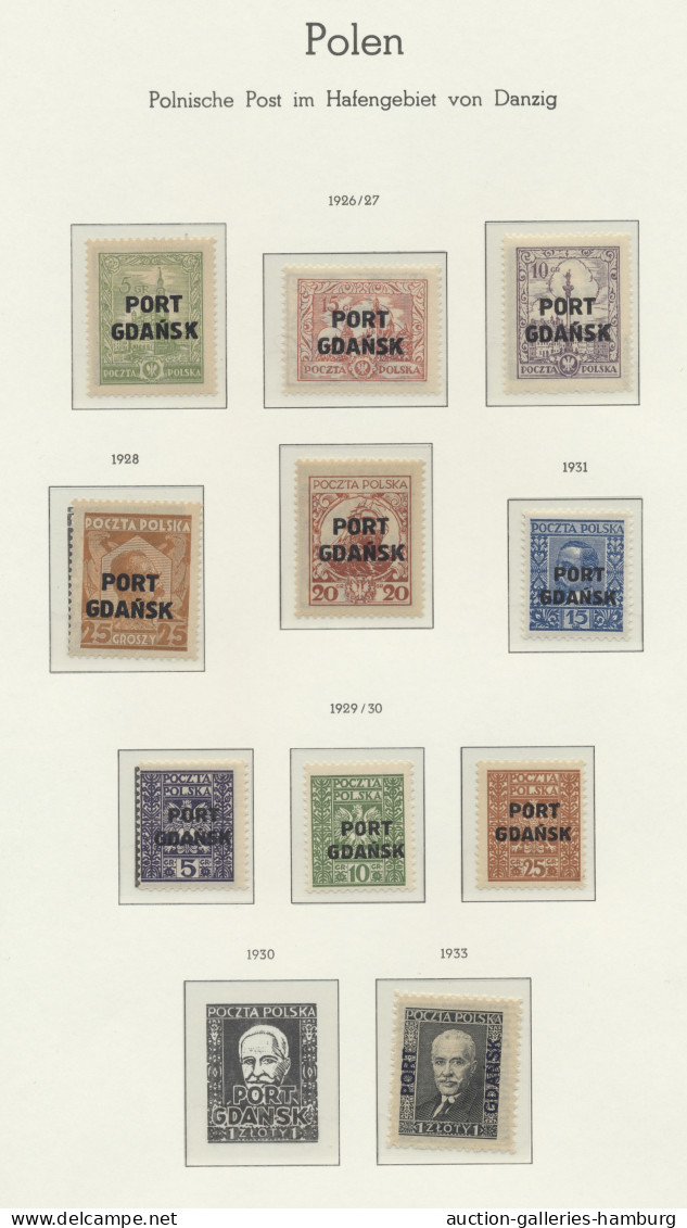 Danzig: 1920/1939, sehr saubere postfrische Sammlung mit Dienst, Porto u. Port G