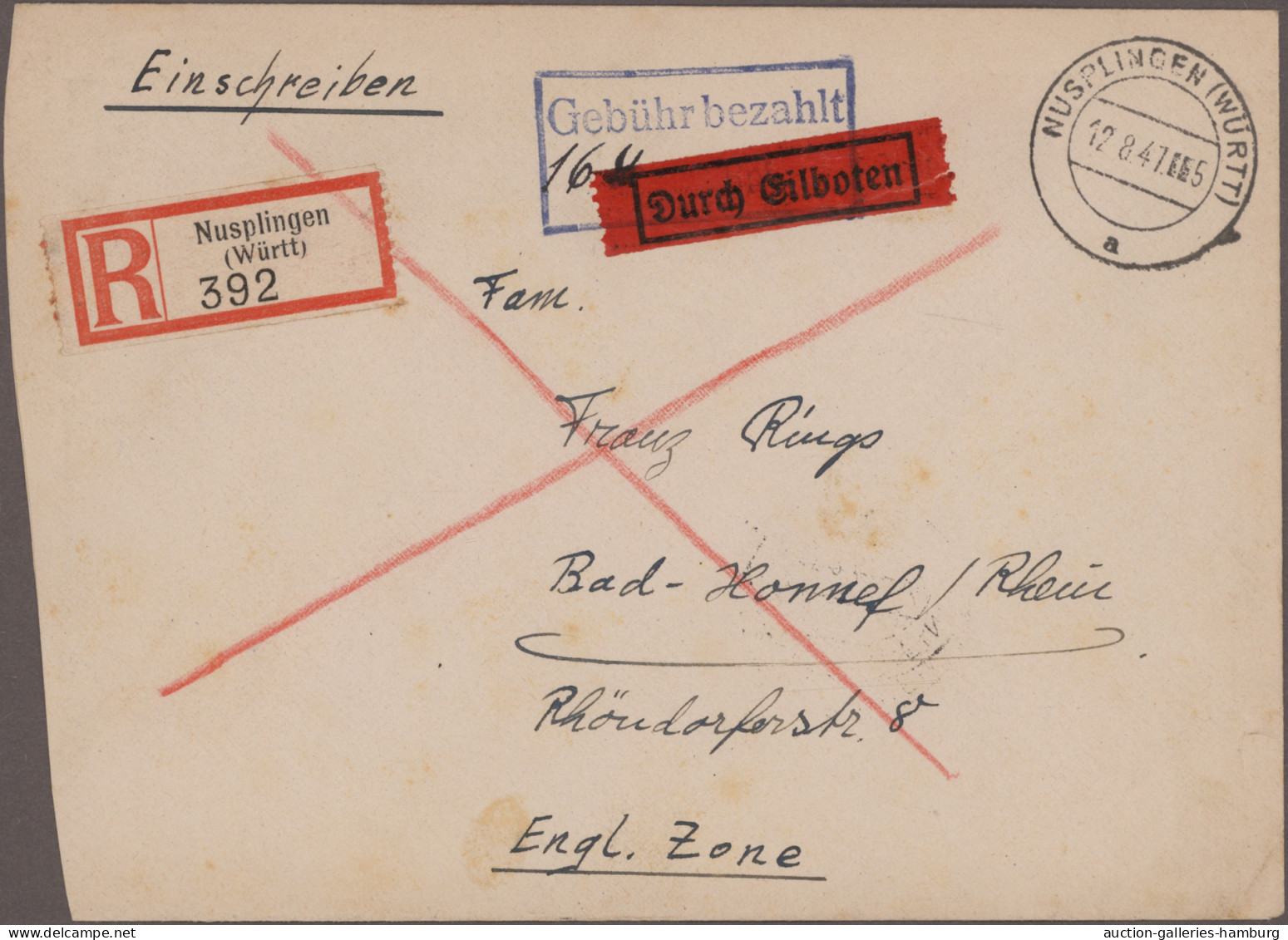 Deutschland Ab 1945 - Gebühr Bezahlt: 1945/1948, Sammlung Von Ca. 70 Briefen Und - Autres & Non Classés