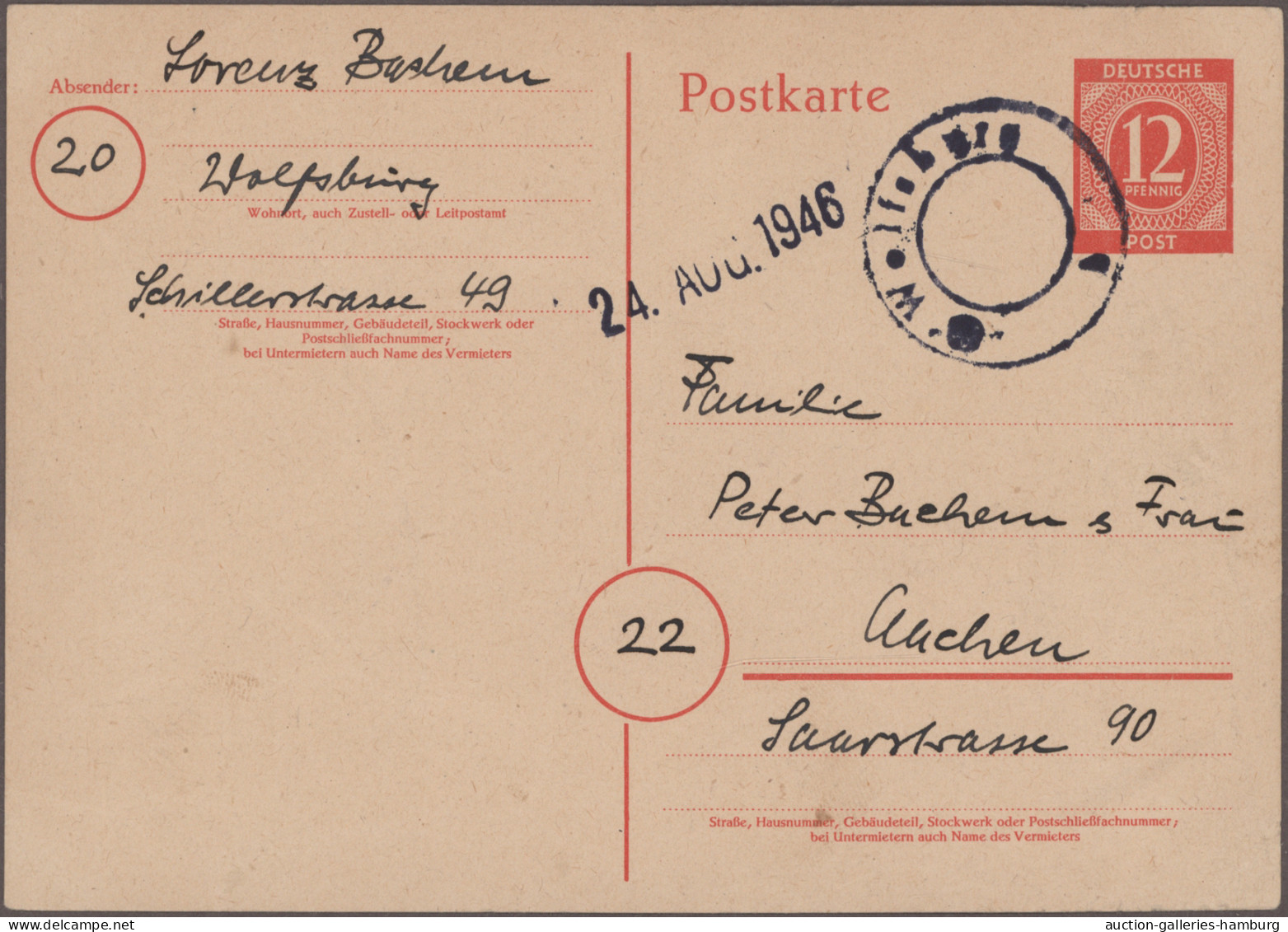 Deutschland Ab 1945 - Gebühr Bezahlt: 1945/1948, Sammlung Von Ca. 70 Briefen Und - Other & Unclassified