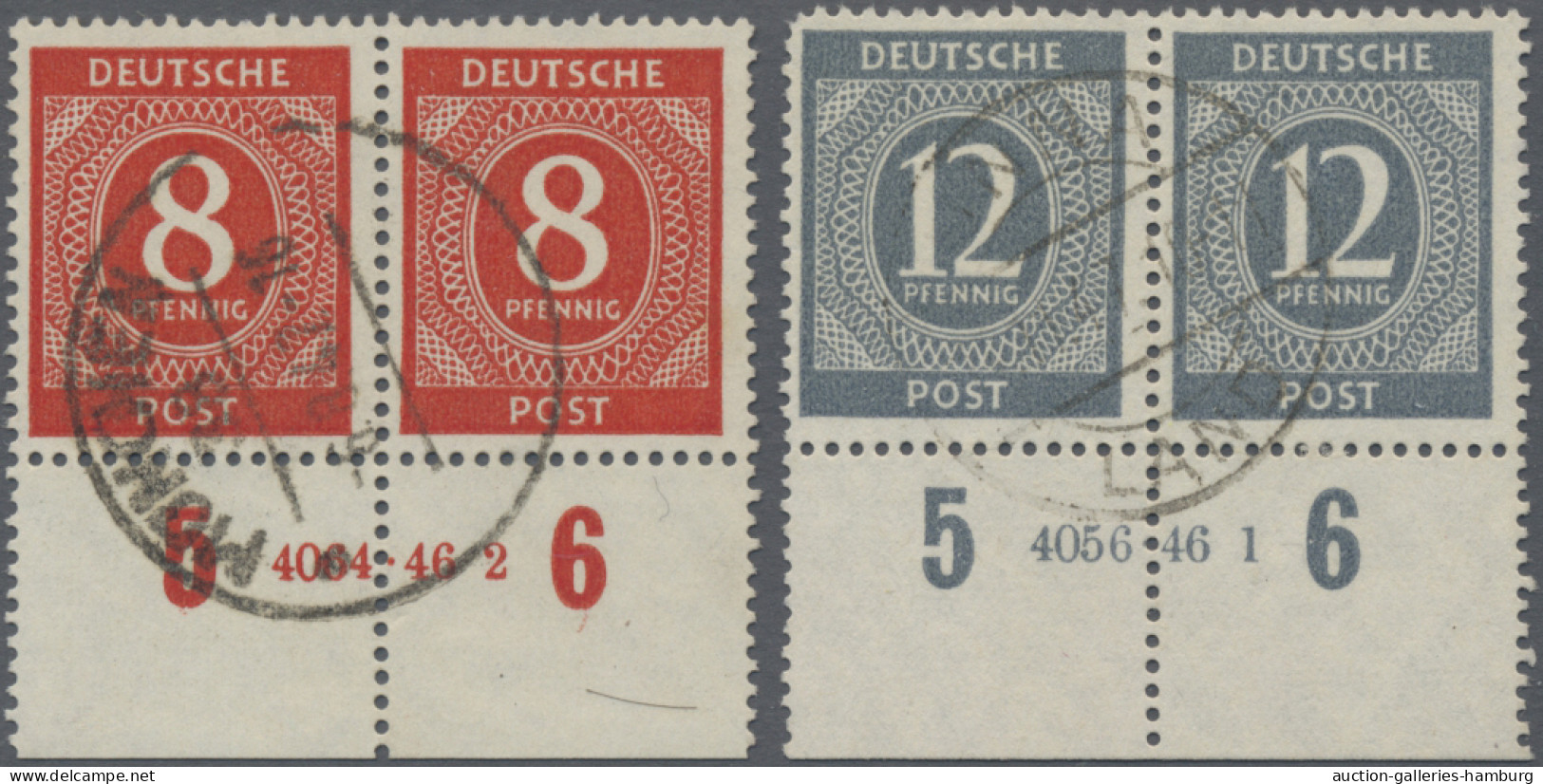 Alliierte Besetzung - Gemeinschaftsausgaben: 1946/1948, Hausauftragsnummern Der - Other & Unclassified