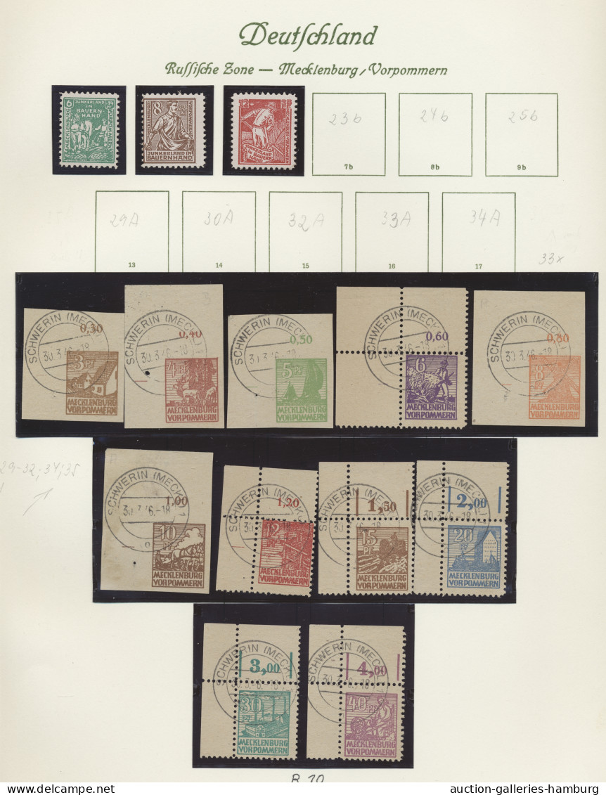 Sowjetische Zone und DDR: 1945/1990 sehr schöner umfangreicher Nachlass in div.