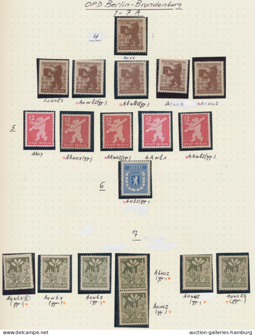 Sowjetische Zone: 1945-1949, Postfrische (wenig Ungebrauchte) Sammlung, Weitgehe - Autres & Non Classés