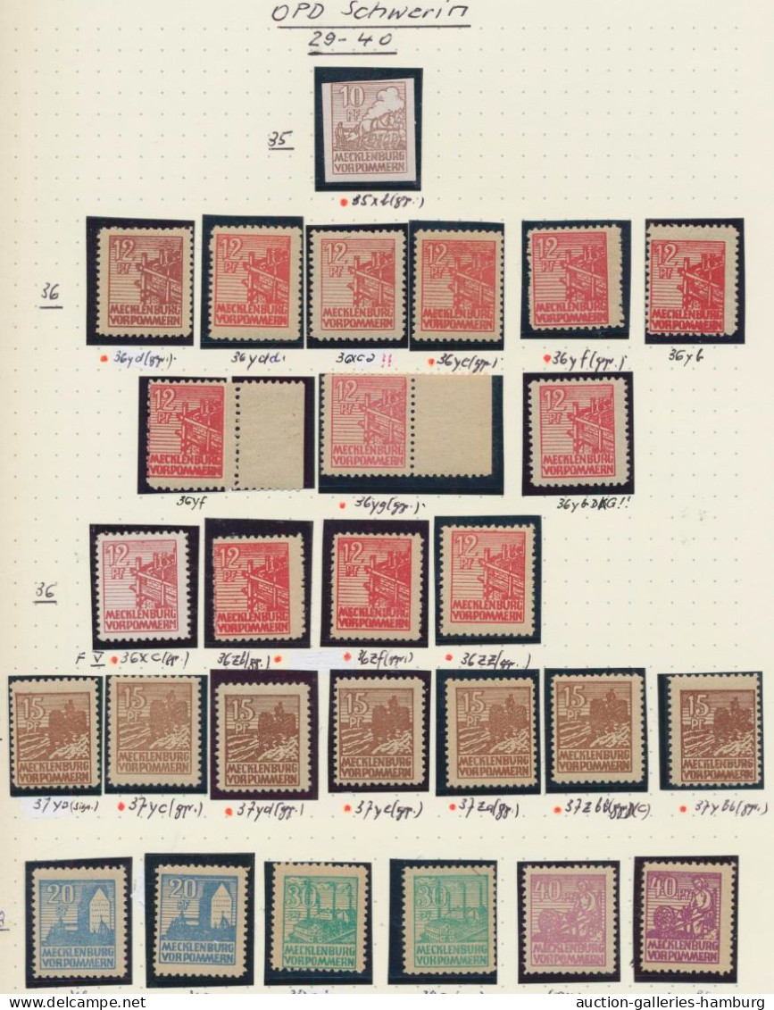 Sowjetische Zone: 1945-1949, postfrische (wenig ungebrauchte) Sammlung, weitgehe