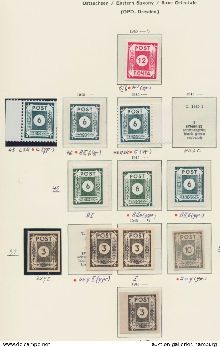 Sowjetische Zone: 1945-1949, postfrische (wenig ungebrauchte) Sammlung, weitgehe