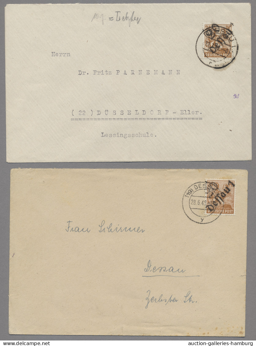 Sowj. Zone - Bezirkshandstempel: 1948, Partie Mit 28 Postfrischen Werten Und 5 B - Other & Unclassified