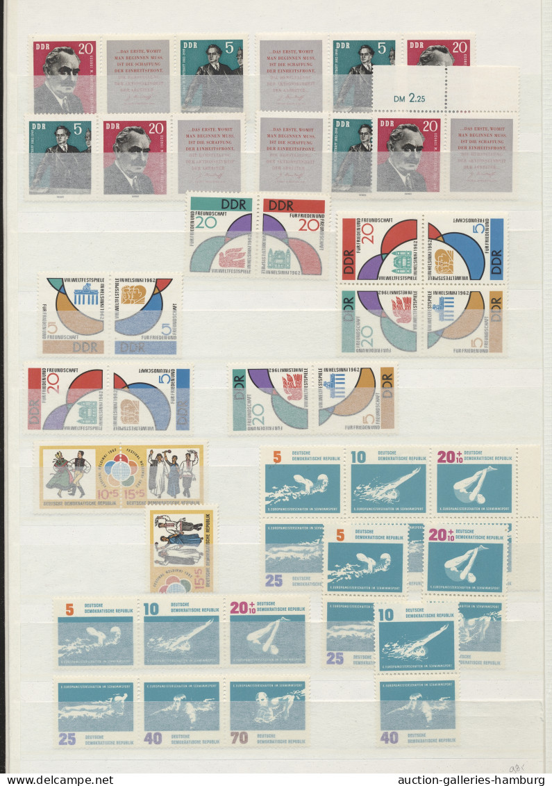 DDR: 1949-1990, Postfrische Sammlung In 2 Einsteckbüchern Mit U.a. Diversen Bess - Collections