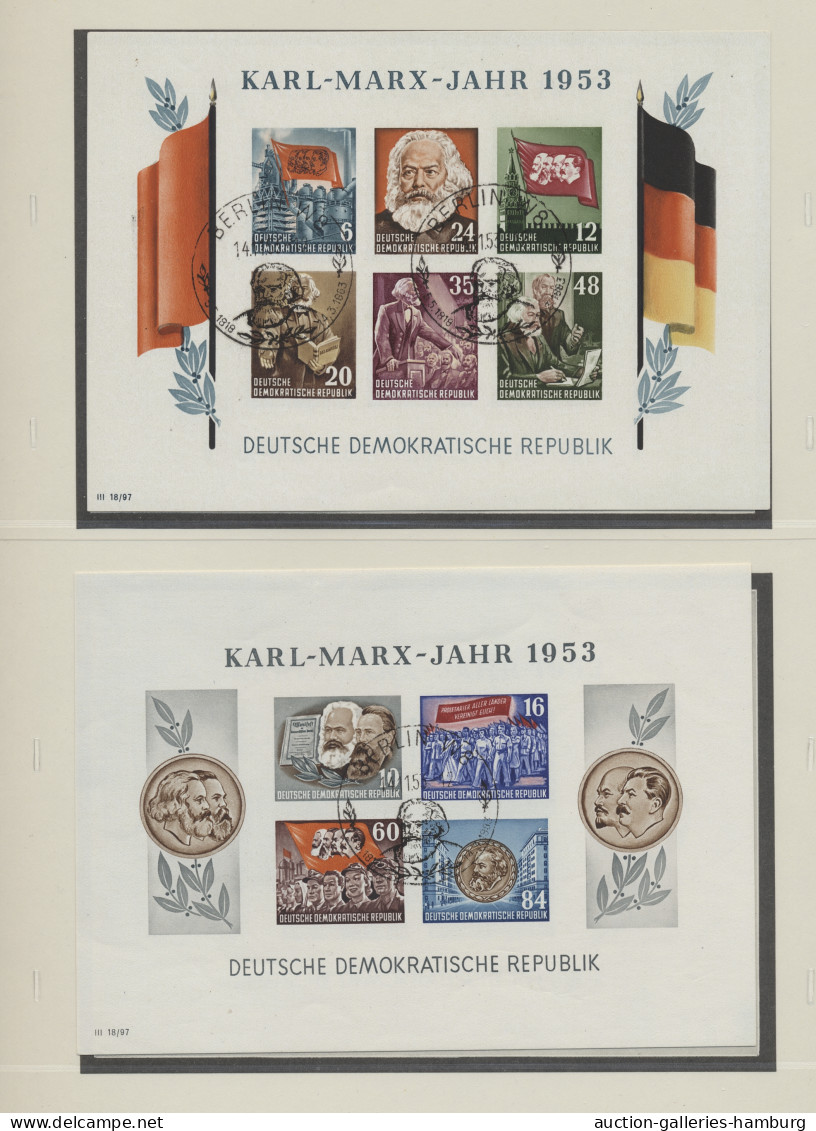 DDR: 1949/1990, Ungebrauchter, Postfrischer U. Gestempelter Nachlassposten In 56 - Collections