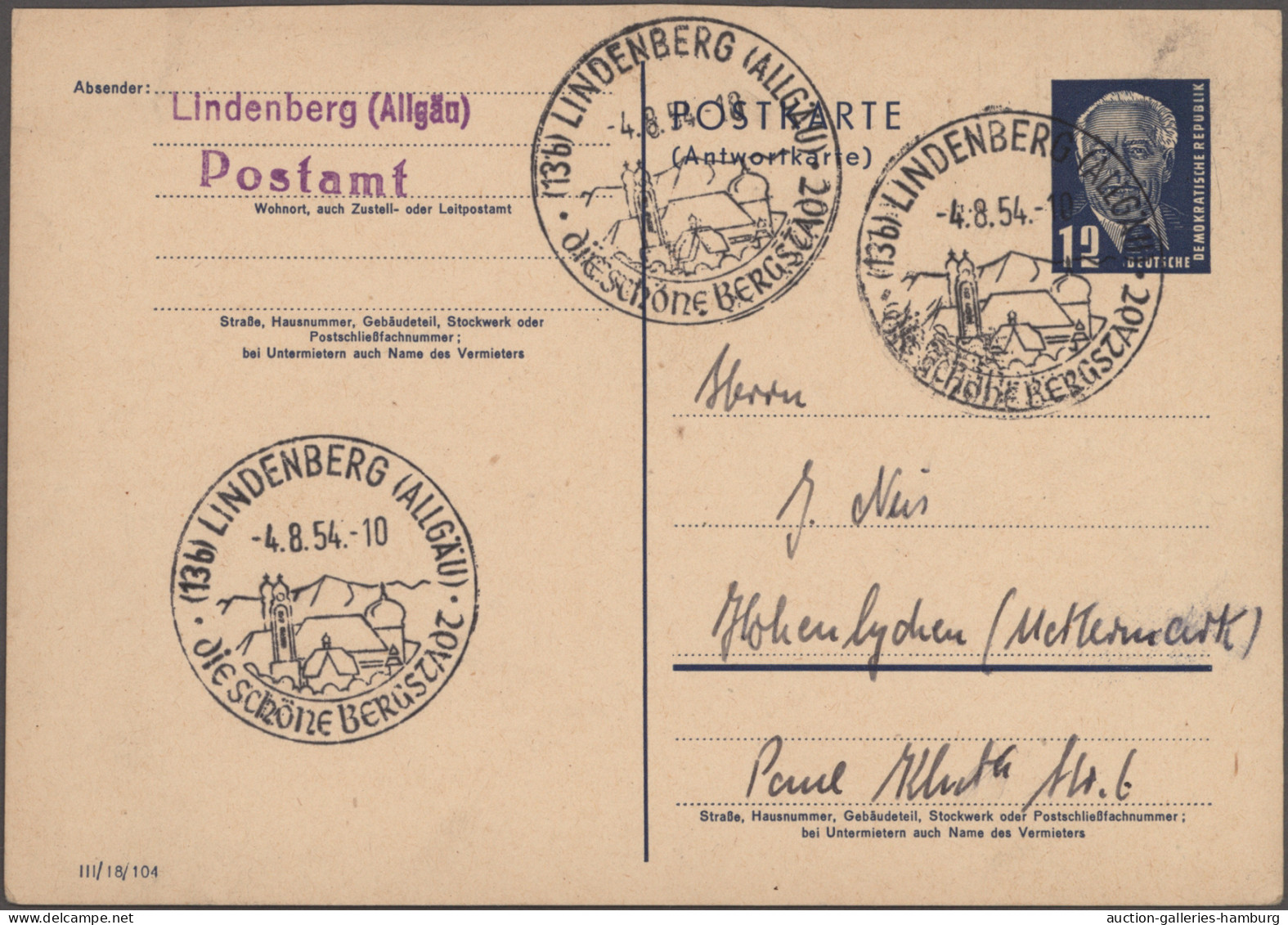 DDR - Ganzsachen: 1954/1990, Saubere Partie Von Ca. 165 Ganzsachen, Dabei Nette - Other & Unclassified