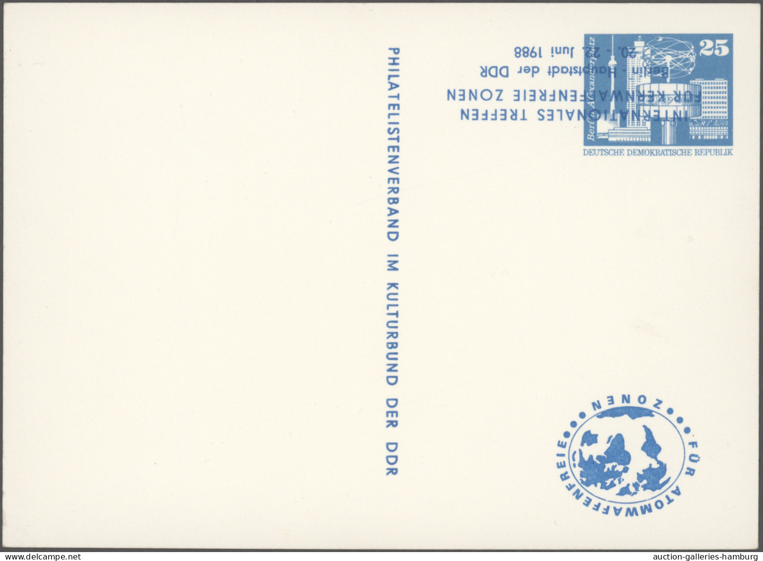 DDR - Privatganzsachen: 1976/1988, Privatganzsachenkarte 25 Pfg. Große Bauwerke - Otros & Sin Clasificación