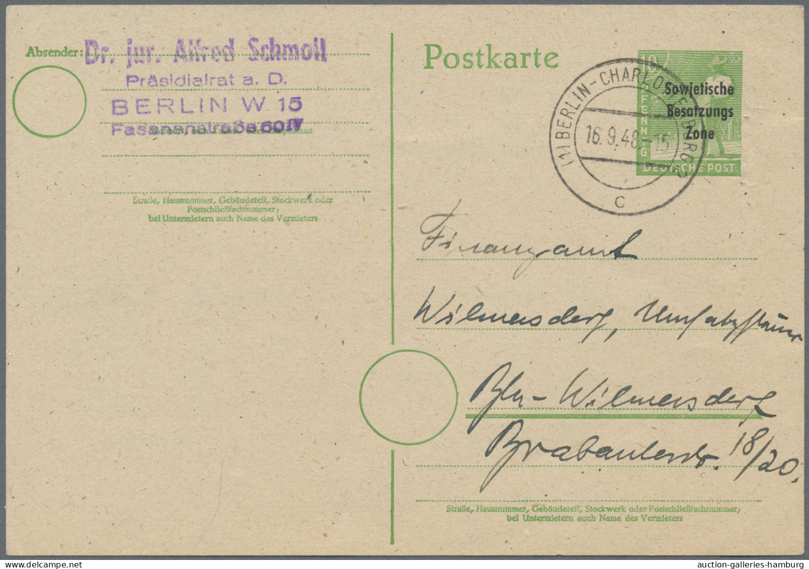 Berlin - Vorläufer: 1945/1948, umfassende Sammlung von ca. 87 Briefen und Karten