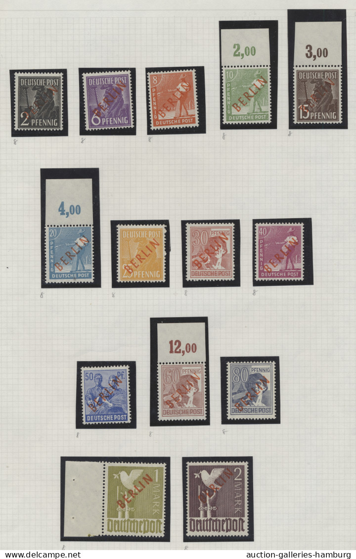 Berlin: 1949-1953, Werthaltige Partie / Sammlung Der Meisten Guten Ausgaben Bis - Used Stamps