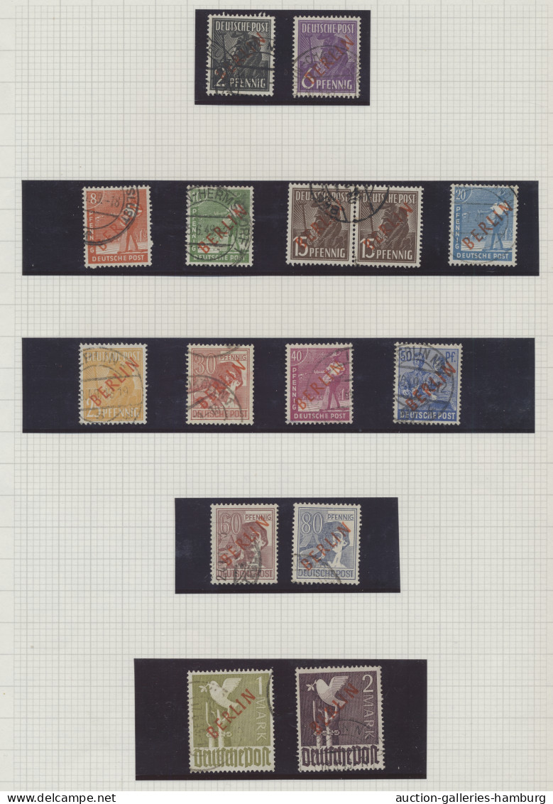 Berlin: 1949-1953, Werthaltige Partie / Sammlung Der Meisten Guten Ausgaben Bis - Used Stamps