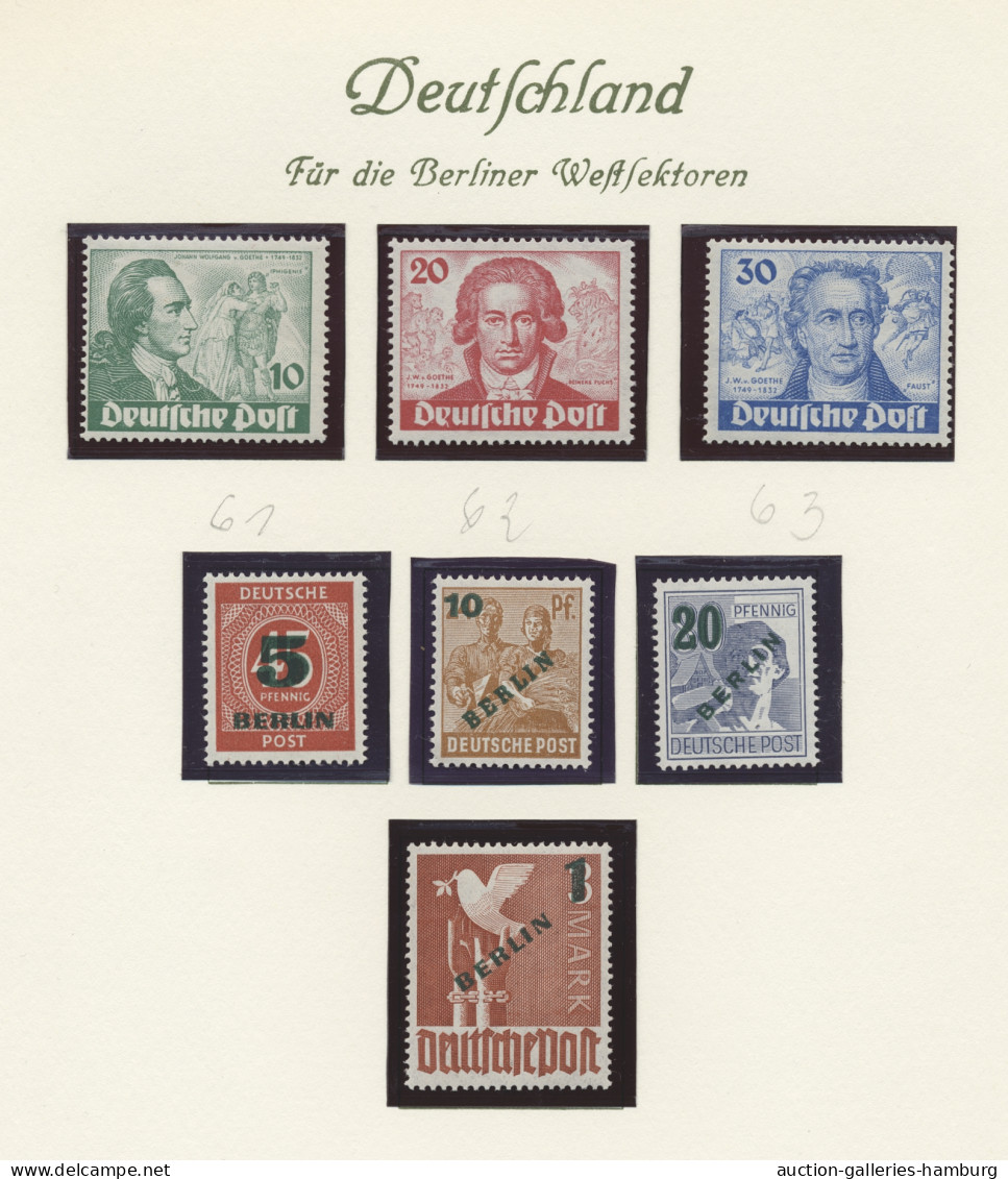 Berlin: 1948/1990, Schöne, Nach Stichproben, Saubere Postfrische Sammlung In 2 B - Unused Stamps