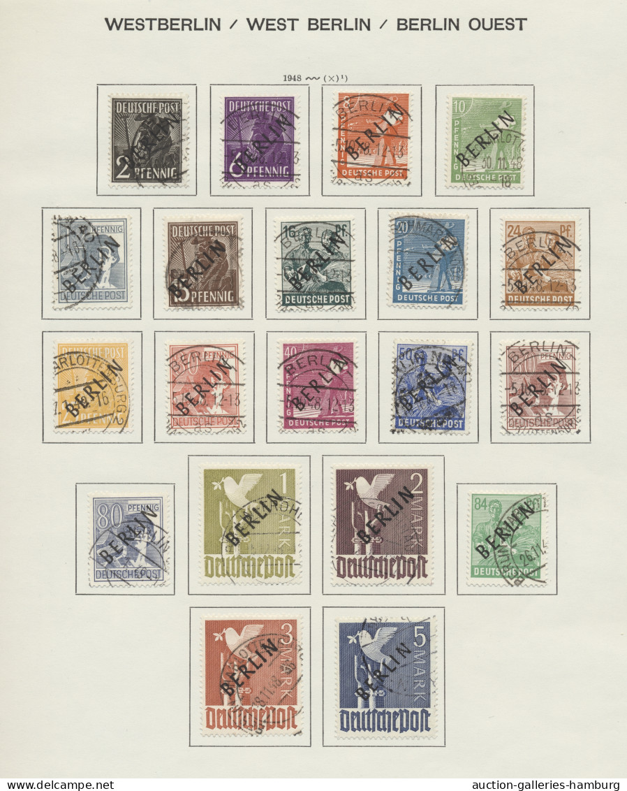 Berlin: 1948/1990 Ca., Bis Auf Block 1 In Den Hauptnummern Komplette, Meist Saub - Used Stamps