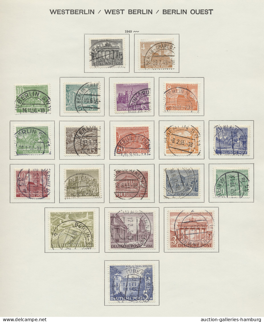 Berlin: 1948/1990 Ca., Bis Auf Block 1 In Den Hauptnummern Komplette, Meist Saub - Used Stamps