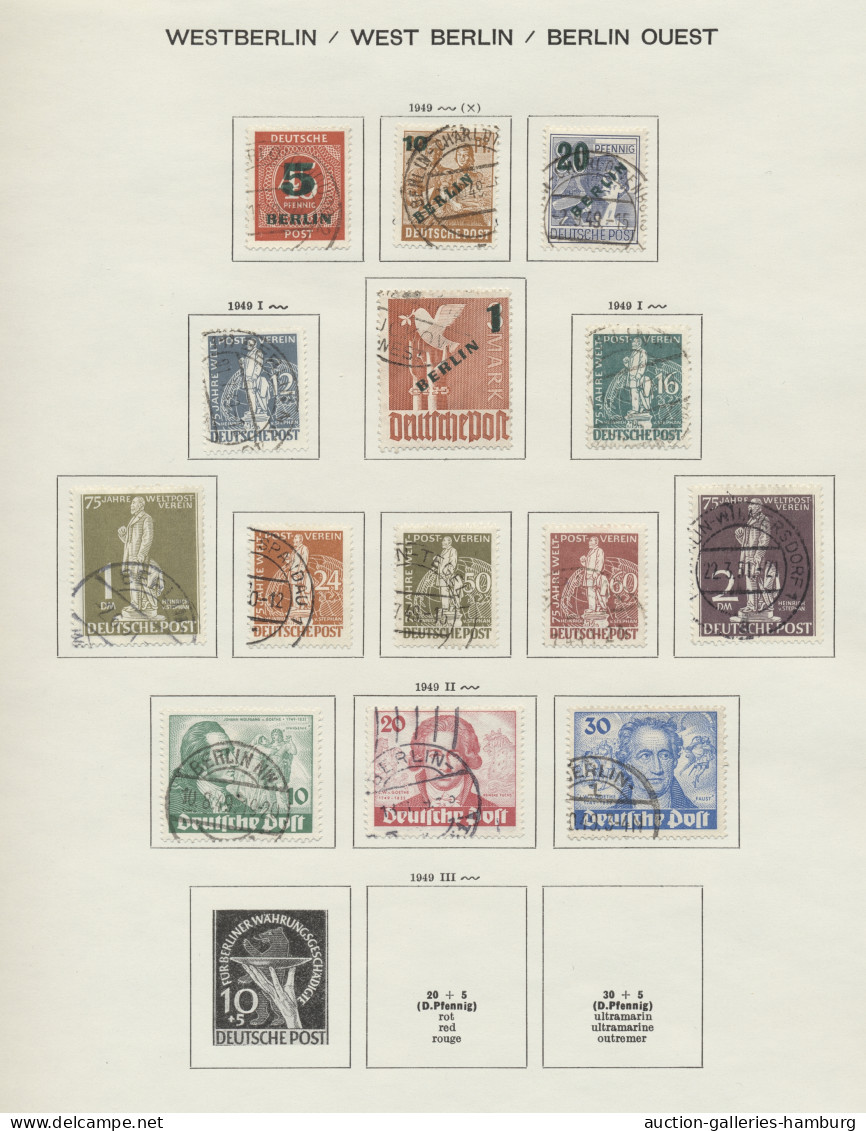 Berlin: 1948/1990 Ca., Bis Auf Block 1 In Den Hauptnummern Komplette, Meist Saub - Used Stamps