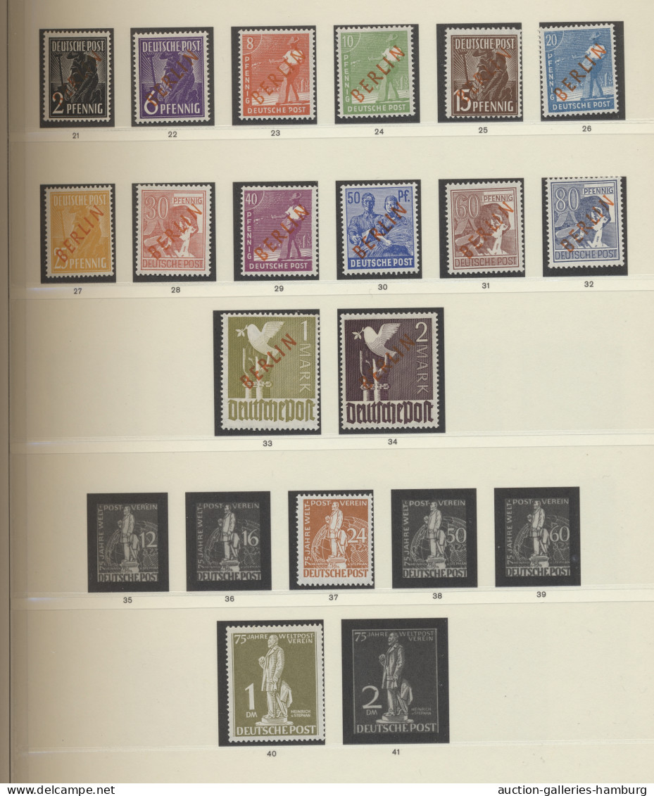 Berlin: 1948/1990 Ca., Gute, Postfrische Sammlung Mit Einem Schönen Block 1. Anf - Unused Stamps