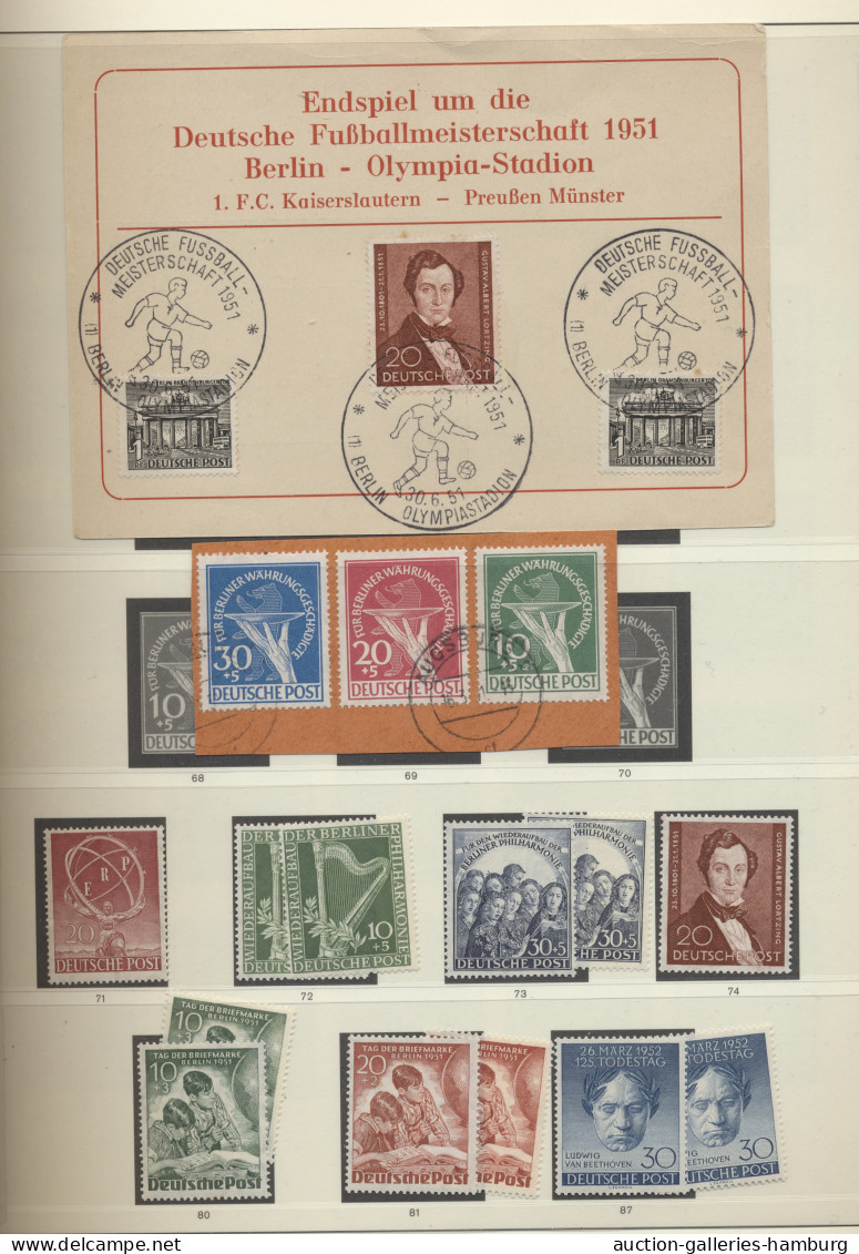 Berlin: 1948/1990 Ca., Posten Mit Guten Anfangsausgaben U.a. Währungssatz Auf Br - Used Stamps