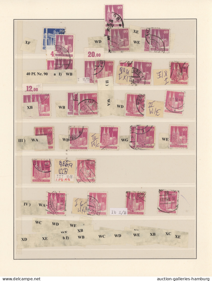 Bizone: 1948/1952, BAUTEN, umfangreicher Spezial-Sammlungsbestand in zwei Ringbi